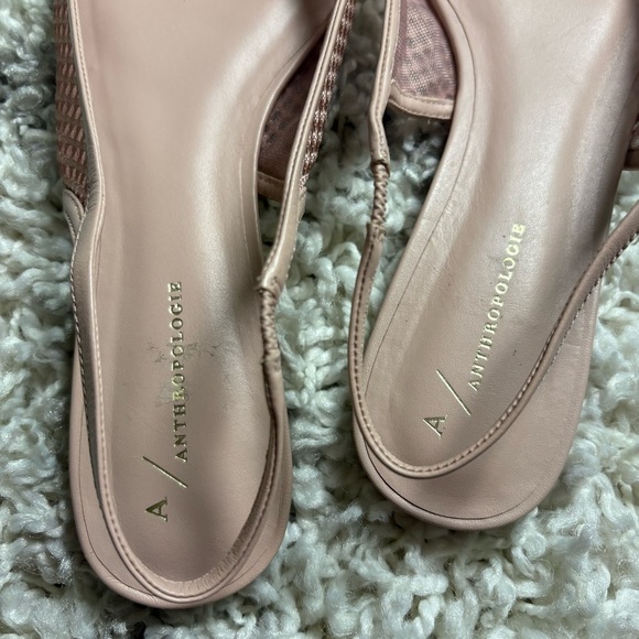 By Anthropologie Mesh Slingback Pointed Toe Flats Size 8 - Picture 6 of 8